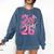 Senior 2026 Graduation Girls Coquette Pink Bow Class Of 2026 Premium Comfort Colors Sweatshirt Denim