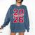 Senior 2026 Graduation Varsity Red Letters On The Back Comfort Colors Sweatshirt Denim