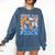 Senior 2026 Retro Groovy Flowers Graduation Comfort Colors Sweatshirt Denim