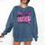 Senior 2027 Class Of 2027 Coquette Girl Pink Graduation 2027 Comfort Colors Sweatshirt Denim