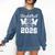 Senior Basketball Mom Class Of 2026 Graduation Premium Tri-Blend Comfort Colors Sweatshirt Denim