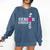 Senior Cheerleader Cheer Class Of 2025 Graduation Graduate Comfort Colors Sweatshirt Denim