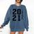 Senior Class Of 2021 Graduation High School College Comfort Colors Sweatshirt Denim