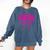 Senior Class Of 2026 Coquette Pink Bow Graduation 2026 Comfort Colors Sweatshirt Denim
