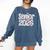 Senior Class Of 2026 Graduation 2026 Coquette Pink Bow Cute Comfort Colors Sweatshirt Denim