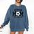 Senior Mom 2025 Soccer Mom Class Of 2025 Graduation Comfort Colors Sweatshirt Denim