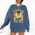 Senior Mom Class Of 2026 Daisy Flower Retro Graduation Comfort Colors Sweatshirt Denim