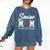 Senior Mom Class Of 2026 Graduation Premium Tri-Blend Comfort Colors Sweatshirt Denim