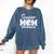 Senior Mom Class Of 2026 Volleyball Mom Graduation Comfort Colors Sweatshirt Denim