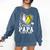 Senior Papa Class Of 2026 Baseball Softball Graduation Heart Comfort Colors Sweatshirt Denim