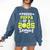 Senior Poppa 2025 Tennis Class Of 2025 Graduation Comfort Colors Sweatshirt Denim