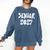 Senior Retro Class Of 2027 Graduation High School College Comfort Colors Sweatshirt Denim