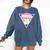 Seniors 2021 For Her Him Retro 21 Graduation Class Comfort Colors Sweatshirt Denim