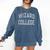 Silly Sarcastic WIZARD COLLEGE Introvert Anti Social School Comfort Colors Sweatshirt Denim
