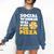 Social Worker Will Work For Pizza Graduation Comfort Colors Sweatshirt Denim
