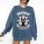 Socially Awkward Cute Introvert Cat Meme Anti-Social Club Comfort Colors Sweatshirt Denim
