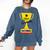 Star Graduate Second Grade Graduation Trophy Cup Comfort Colors Sweatshirt Denim