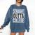 Straight Outta College Movie Parody Graduation Comfort Colors Sweatshirt Denim