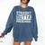 Straight Outta Preschool Graduation Kids Comfort Colors Sweatshirt Denim
