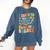 i Survived My Daughter's Bachelors Degree Groovy Graduation Comfort Colors Sweatshirt Denim