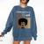 Unapologetically MSW-Ish Student Graduation Afro Comfort Colors Sweatshirt Denim