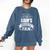 Women's Liam Personalized Name Sports Fan Birthday Graduation Comfort Colors Sweatshirt Denim