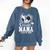 Women's Senior Nana Class Of 2026 Soccer Graduation Heart Comfort Colors Sweatshirt Denim
