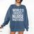 World's Okayest Nurse Practitioner NP Graduation Comfort Colors Sweatshirt Denim