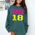 2018 Big Neon Numbers For The New Year Or Graduation Comfort Colors Sweatshirt Blue Spruce