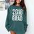 2018 Political Science Graduation Graduate Degree Comfort Colors Sweatshirt Blue Spruce