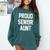2019 Senior Aunt SEN19R Class Graduation Party T Shirt Comfort Colors Sweatshirt Blue Spruce