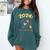 2024 Year Of The Introvert New Year Adventures Comfort Colors Sweatshirt Blue Spruce