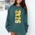 2K26 Class Of 2026 Graduation College Senior Back To School Premium Tri-Blend Comfort Colors Sweatshirt Blue Spruce