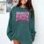 Advocate Support Empower Groovy Social Worker Graduation MSW Comfort Colors Sweatshirt Blue Spruce