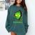 Alien Face Ew People UFO Introvert Meme Men Women Kids Comfort Colors Sweatshirt Blue Spruce