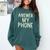 Answer My Phone I Introvert Comfort Colors Sweatshirt Blue Spruce Answer My Phone I Introvert Comfort Colors Sweatshirt Blue Spruce