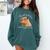 Antisocial Introvert Capybara Sarcastic Humor Comfort Colors Sweatshirt Blue Spruce