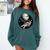 Astronaut Aesthetic Holding Moon Balloon Planets Introvert Comfort Colors Sweatshirt Blue Spruce
