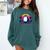 Awkward But Loyal Penguin Synthwave Vapowave Introvert Comfort Colors Sweatshirt Blue Spruce