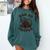 Bad At People Ferret Introvert Saying Slogan Tee Comfort Colors Sweatshirt Blue Spruce