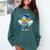 Bee Graduation Cute Kindergarten Elementary High School Comfort Colors Sweatshirt Blue Spruce
