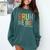 Bruh We Out 4th Graders Fourth Grade Graduation Class 2024 Comfort Colors Sweatshirt Blue Spruce