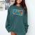 Bruh We Out Seniors End Of School Student Graduation Class Comfort Colors Sweatshirt Blue Spruce