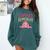 Certified Homebody Trendy Frog Introvert Comfort Colors Sweatshirt Blue Spruce