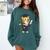 Cheetah Graduation Cute Kindergarten Elementary High School Comfort Colors Sweatshirt Blue Spruce