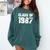 Class Of 1987 High School College Graduation Reunion Comfort Colors Sweatshirt Blue Spruce