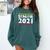 Class Of 2021 Senior Year 90's TV Style Graduation For Grad Comfort Colors Sweatshirt Blue Spruce