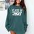 Class 2023 Graduation Senior Baseball Player Comfort Colors Sweatshirt Blue Spruce