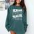 Class Of 2024 High School Senior Graduation Groovy Wave Comfort Colors Sweatshirt Blue Spruce