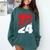 Class Of 2024 High School Senior Graduation Red Sports Style Comfort Colors Sweatshirt Blue Spruce